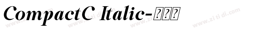 CompactC Italic字体转换